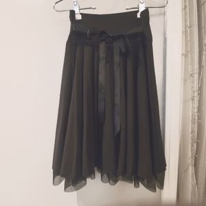 Joe Benbasset black ruffle midi skirt